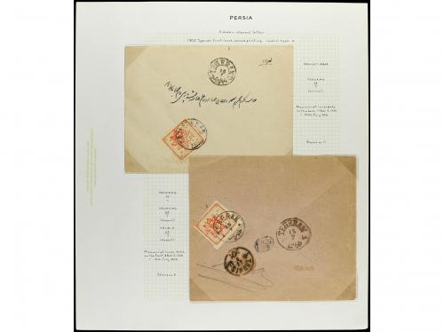 ✉ IRAN. 1902. PROVISIONAL ISSUE. 36 covers. 