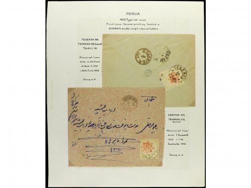 ✉ IRAN. 1902. PROVISIONAL ISSUE. 36 covers. 