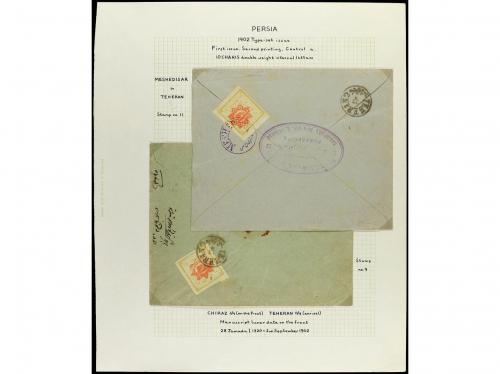 ✉ IRAN. 1902. PROVISIONAL ISSUE. 36 covers. 