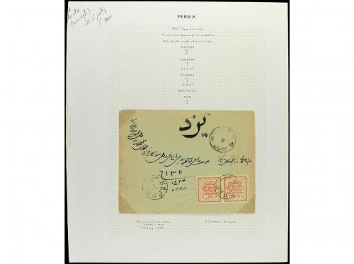 ✉ IRAN. 1902. PROVISIONAL ISSUE. 36 covers. 