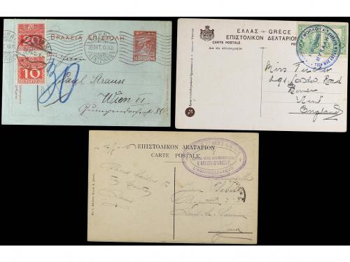 ✉ GRECIA. 1899-1916. Lot of 9 covers and cards, diverse fra