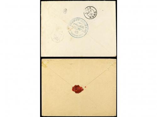 ✉ GRECIA. 1898-1899. FRENCH MILITARY MAIL. 2 covers. 