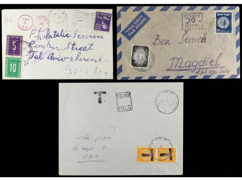 ✉ ISRAEL. 1940-60. 14 covers with postage due stamps. 