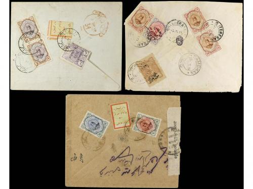 ✉ IRAN. 1918-19. 11 covers with FEMINE RELIEF Stamps. 