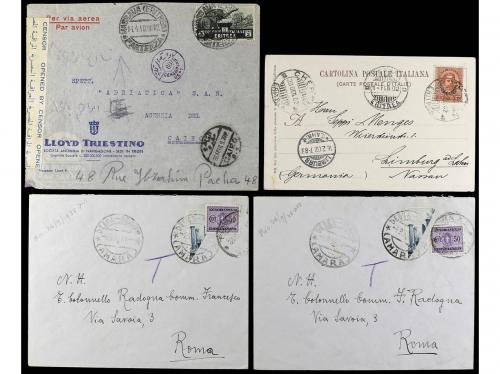 ✉ ERITREA. 1900-1940. 12 covers, diverse frankings, most of