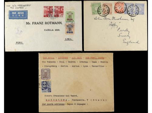 ✉ JAPON. 1900-1939. 7 covers with diverse frankings. 