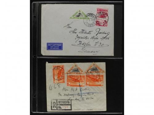 ✉ LIBERIA. 1889-1939. Lot of 18 covers. 