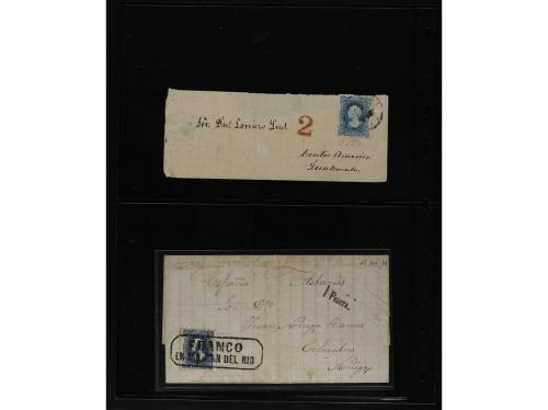 ✉ MEXICO. 1857-76. 12 covers. 