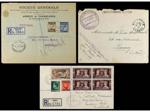 ✉ MARRUECOS. 1903-37. 9 covers of French and British zone. 