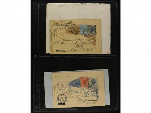 ✉ BRASIL. 1870-1899. Lot of 56 covers and postal stationary