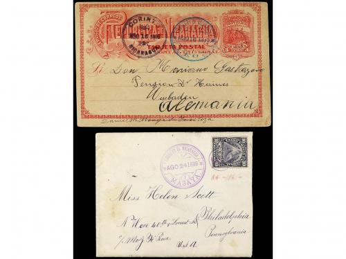 ✉ NICARAGUA. 1800-1899. 6 covers. 