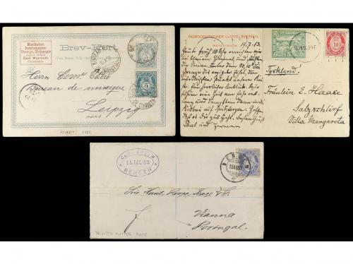 ✉ NORUEGA. 1850-1913. 6 covers and cards, one with Spitsber