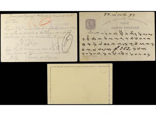 ✉ TIMOR. 1898-1928. 3 cards, one with austrian postage due