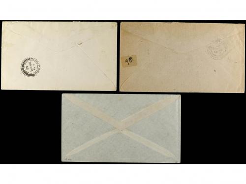 ✉ MACAO. 1911-32. 3 covers, two to USA and the othe one is