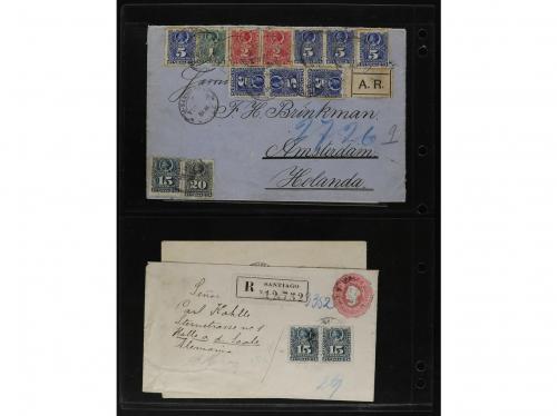 ✉ CHILE. 1890-1900. Lot of 43 covers. 