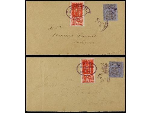 COLOMBIA. 1895-1900. Lot of local covers from Cartagena and 