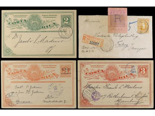 COSTA RICA. 1887-1930. Lot of 19 covers and cards with diver