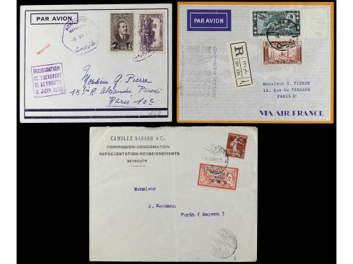 ✉ LIBANO. 1922-39. 7 covers with diverse frankings. 