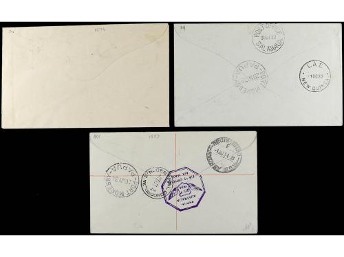 ✉ PAPUA Y NUEVA GUINEA. 1932-34. 3 Air Mail covers. 