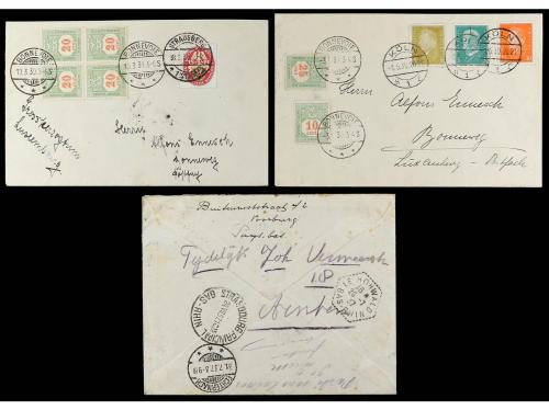 ✉ LUXEMBURGO. 1885-1930. 6 covers with POSTAGE DUE stamps. 