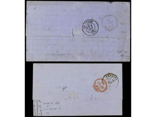 ✉ PORTUGAL. 1870-1875. MADEIRA. 2 covers to France with CGB/