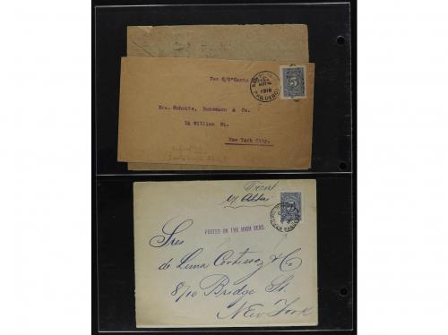 ✉ COLOMBIA. 1900-1930. Lot of 26 covers posted at sea. 