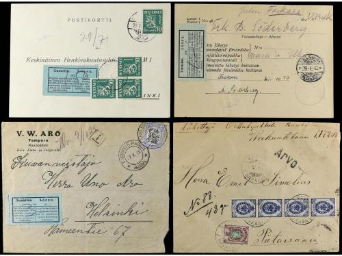✉ FINLANDIA. 1845-1930. Lot of 8 covers. 