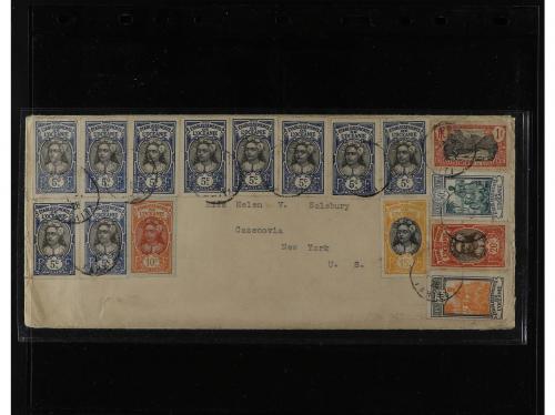 ✉ TAHITI. 1871-1920. Lot of 12 covers and cards. 