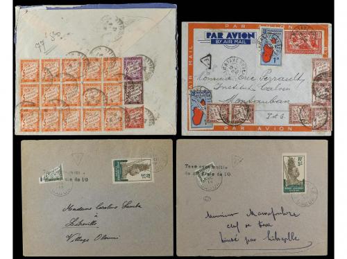 ✉ FRANCIA. 1910-50. FRENCH COLONIES. Lot of 12 covers with