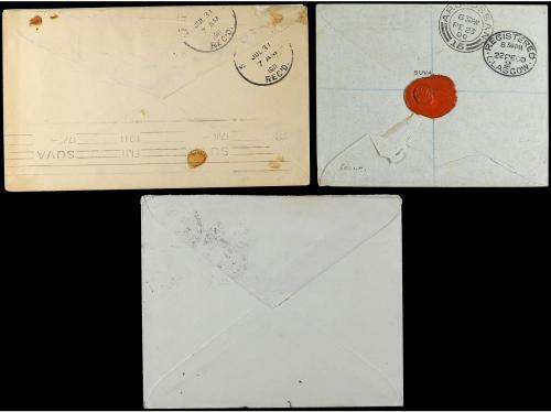 ✉ FIJI. 1899-1930. 3 covers with diverse frankings. 