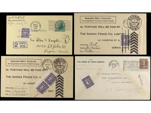 ✉ CANADA. 1900-1940. Lot of 15 covers redirected mail and p