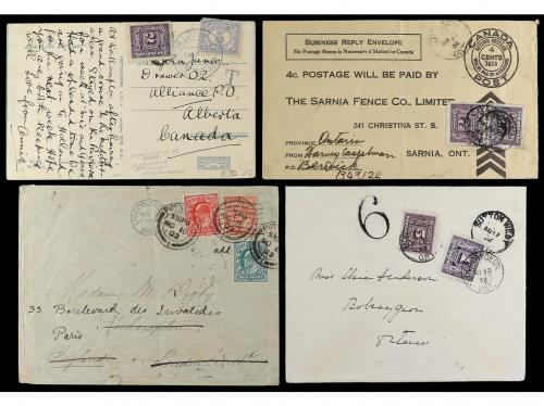 ✉ CANADA. 1900-1940. Lot of 15 covers redirected mail and p