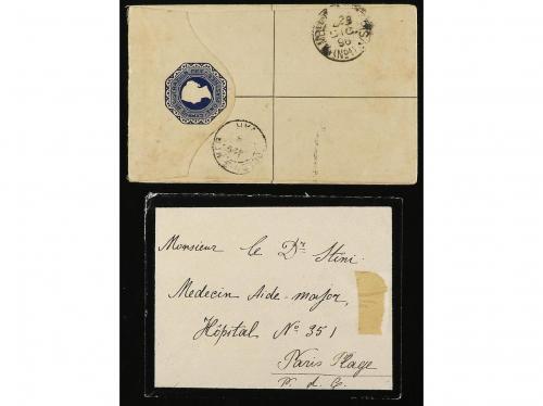 ✉ CHIPRE. 1896-1915. 2 covers. 