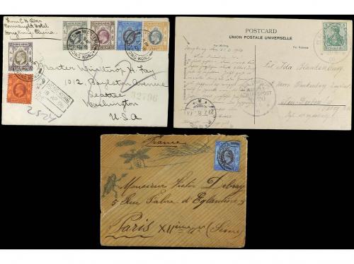 ✉ HONG KONG. 1906-48. Lot of 7 covers with diverse franking