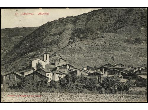 ✉ ANDORRA: ANDORRA FRANCESA. 1926. TARJETA POSTAL de ORDINO 
