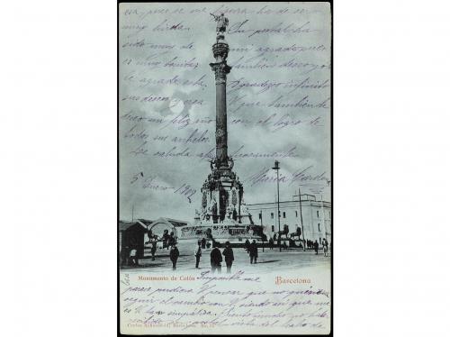 ✉ ESPAÑA. Ed. 173, 241 (2). 1902. Tarjeta Postal de BARCELON
