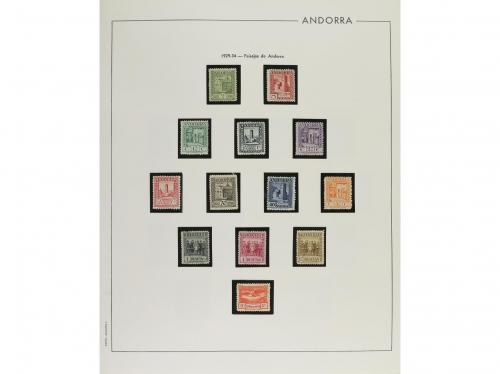 LOTES y COLECCIONES. ANDORRA. Colección en álbum con hojas E