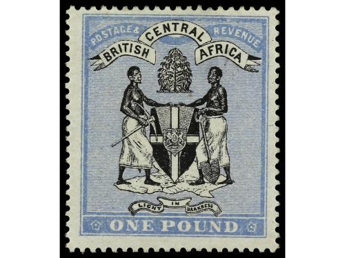 * NYASSALAND. Sg. 40. 1896. BRITISH CENTRAL AFRICA. 1 £ blac