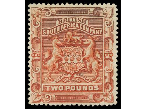 * RHODESIA. Sg. 74. 1897. 2 £ rosy-red, perf. 15. The lot in