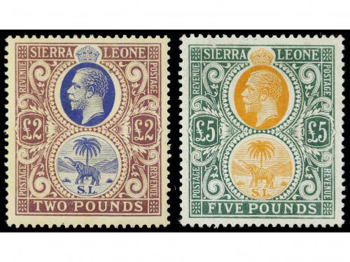 * SIERRA LEONA. Sg. 131/48. 1921-7. EIGHTEEN values, comple