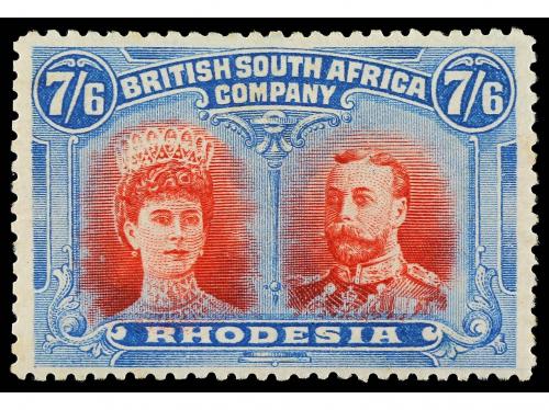 * RHODESIA. Yv. 21/36 + 24a. 1910. 1/2 p. to 3 s., 17 value