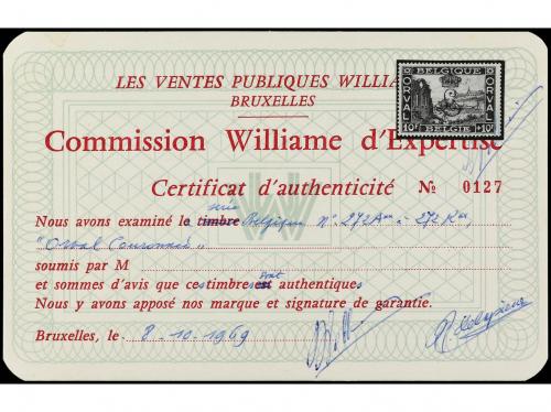 * BELGICA. Yv. 272A/K. 1929. ORVAL. 9 valores sobrecargados.