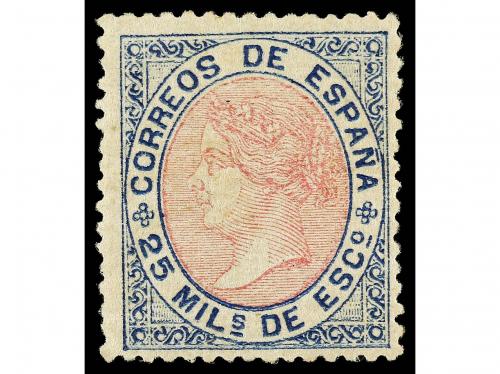 * ESPAÑA. Ed. 95. 25 milésimas azul y rosa. Bien centrado. S