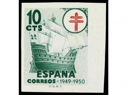 **/* ESPAÑA. Ed. 1067s, dh, ep, eph, ip. 10 cts. verde. 5 ej