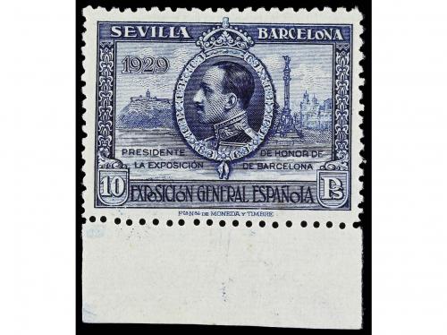 ** ESPAÑA. Ed. 438cc y 446cc. 15 cts. verde amarillento y 10