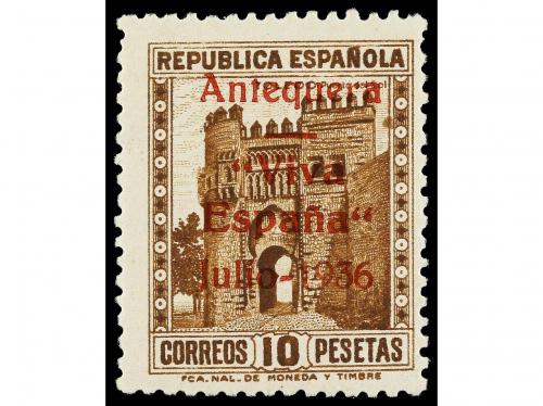ESPAÑA E. LOCALES PATRIOTICAS: ANTEQUERA. CONJUNTO con sello