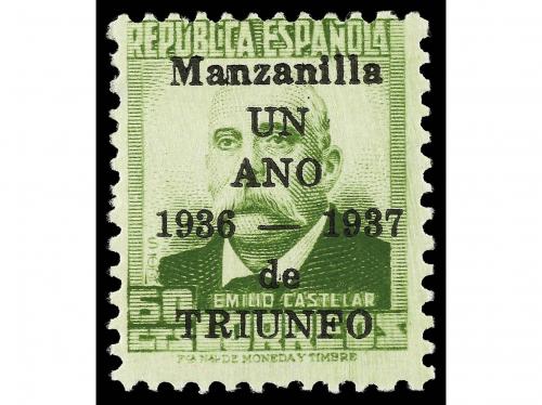 * ESPAÑA E. LOCALES PATRIOTICAS: MANZANILLA. Ed. 1/9. NUEVE 