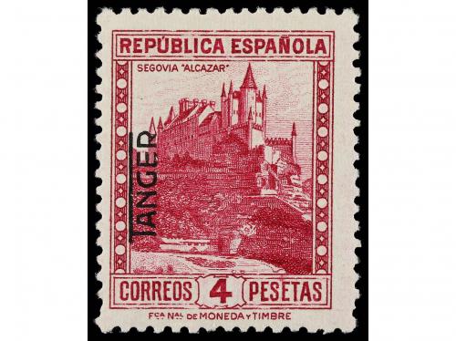 * COLONIAS ESPAÑOLAS: TANGER. Ed. NE 7. 4 pesetas carmín. NO