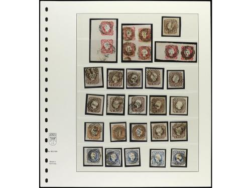 LOTES y COLECCIONES. 1853-70. PORTUGAL. Conjunto de sellos e