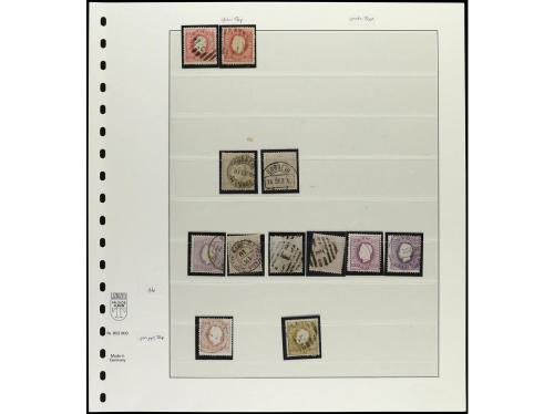 ° PORTUGAL. 1853-1880. Conjunto de sellos en usado en divers